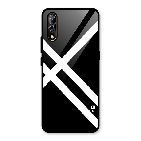 CrissCross Lines Glass Back Case for Vivo S1