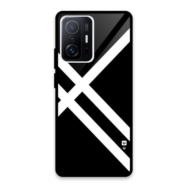 CrissCross Lines Glass Back Case for Xiaomi 11T Pro