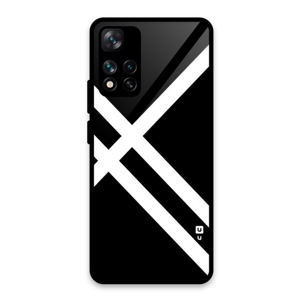 CrissCross Lines Glass Back Case for Xiaomi 11i 5G