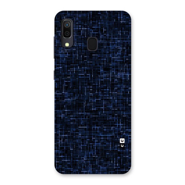 Criss Cross Blue Pattern Back Case for Galaxy A20