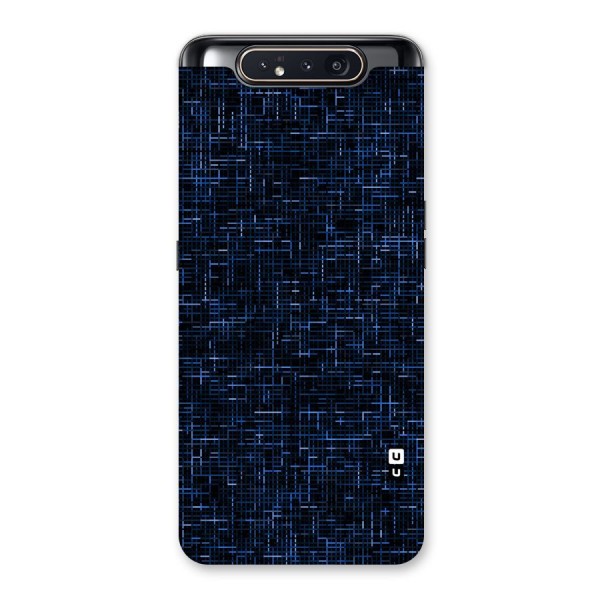 Criss Cross Blue Pattern Back Case for Galaxy A80