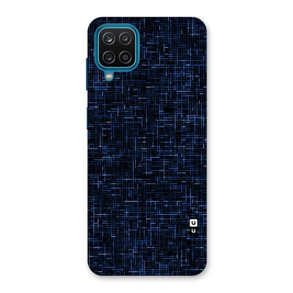 Criss Cross Blue Pattern Back Case for Galaxy F12