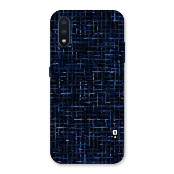 Criss Cross Blue Pattern Back Case for Galaxy M01