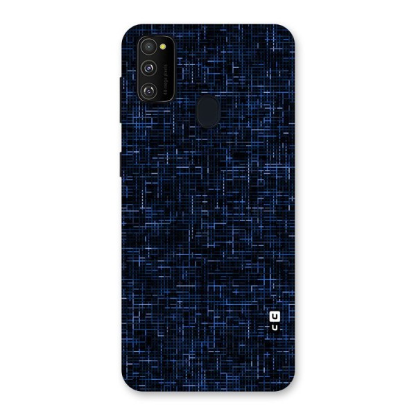 Criss Cross Blue Pattern Back Case for Galaxy M21