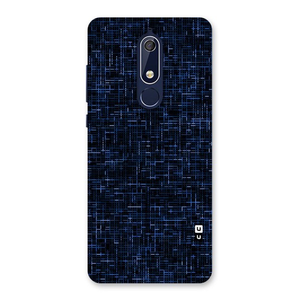 Criss Cross Blue Pattern Back Case for Nokia 5.1