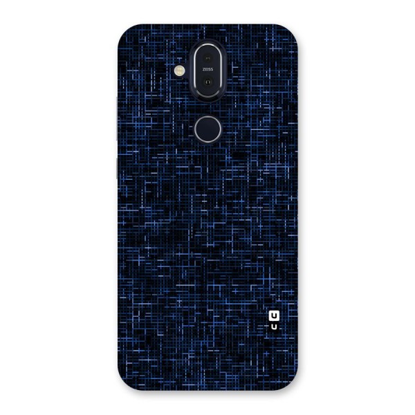 Criss Cross Blue Pattern Back Case for Nokia 8.1