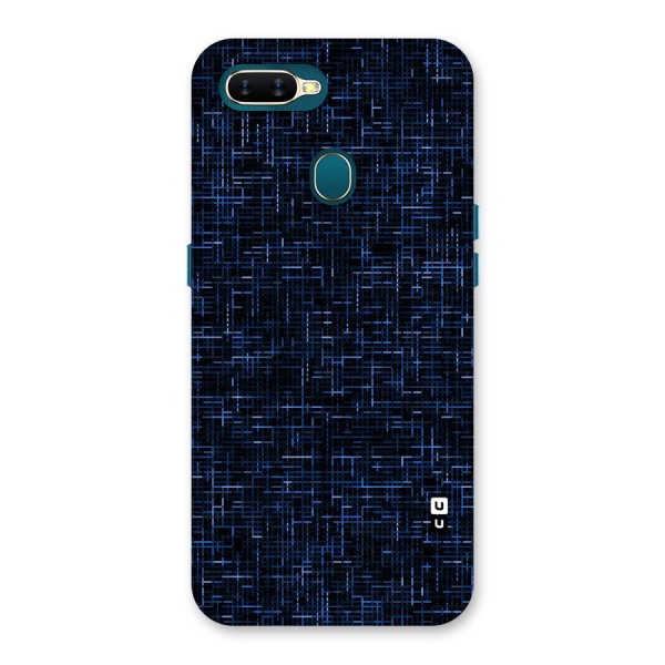 Criss Cross Blue Pattern Back Case for Oppo A12