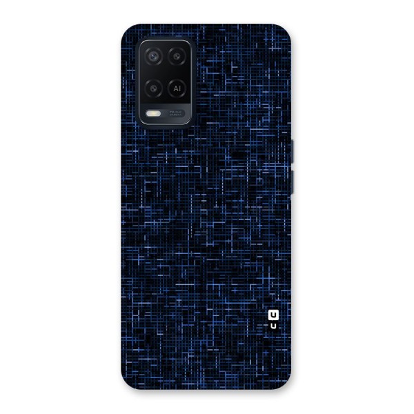 Criss Cross Blue Pattern Back Case for Oppo A54