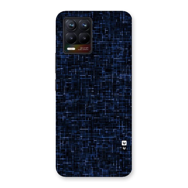 Criss Cross Blue Pattern Back Case for Realme 8