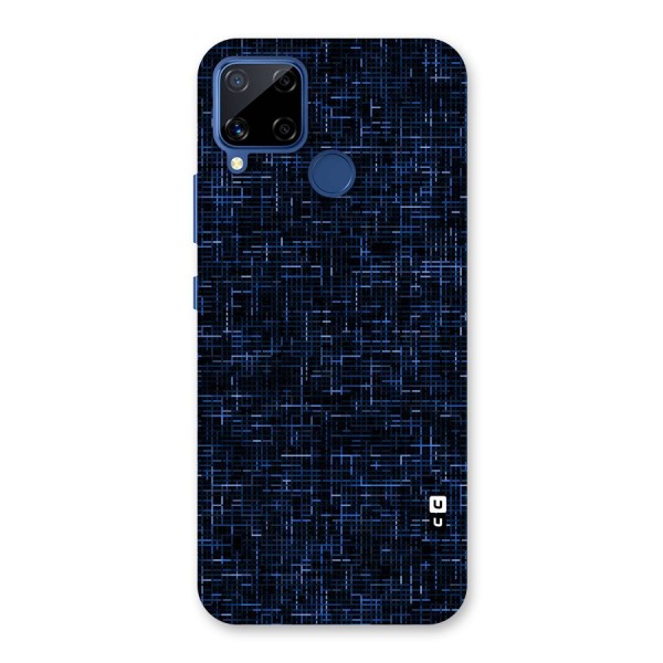 Criss Cross Blue Pattern Back Case for Realme C12