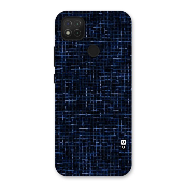 Criss Cross Blue Pattern Back Case for Redmi 9C