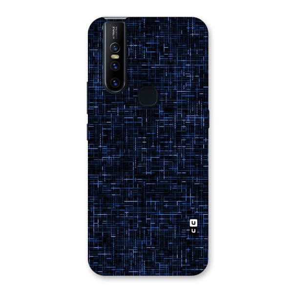 Criss Cross Blue Pattern Back Case for Vivo V15