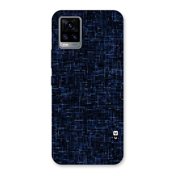 Criss Cross Blue Pattern Back Case for Vivo V20