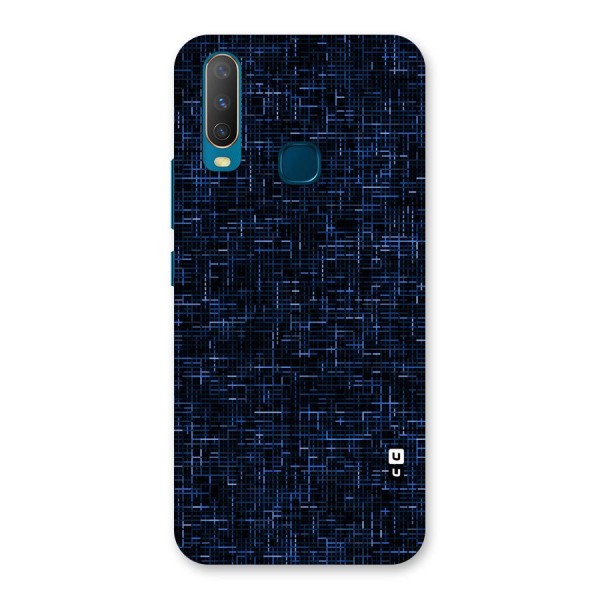 Criss Cross Blue Pattern Back Case for Vivo Y15