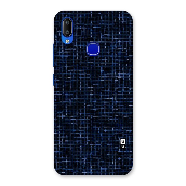 Criss Cross Blue Pattern Back Case for Vivo Y91