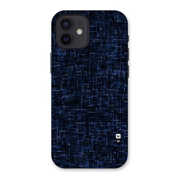 Criss Cross Blue Pattern Back Case for iPhone 12