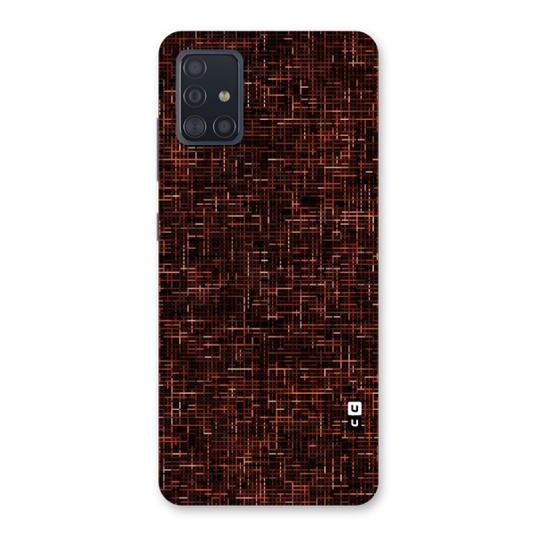 Criss Cross Brownred Pattern Back Case for Galaxy A51