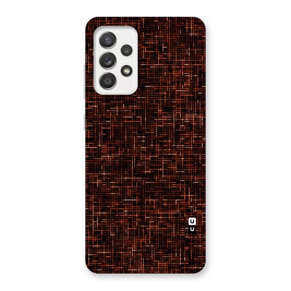 Criss Cross Brownred Pattern Back Case for Galaxy A52