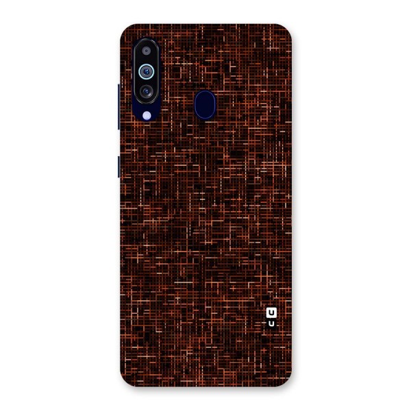 Criss Cross Brownred Pattern Back Case for Galaxy A60