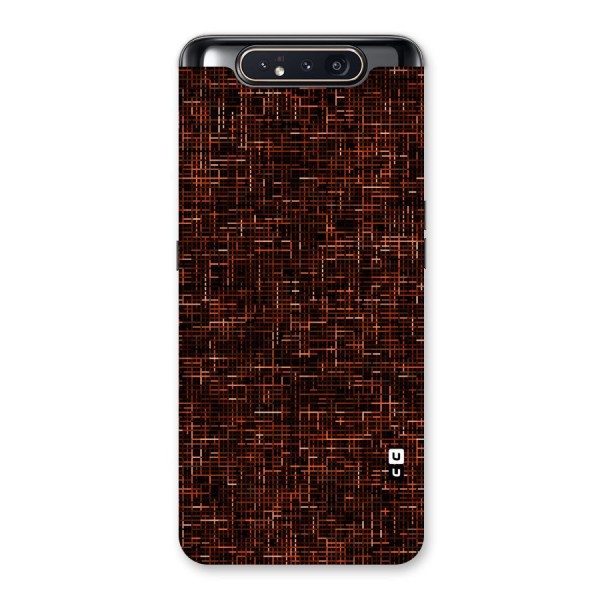 Criss Cross Brownred Pattern Back Case for Galaxy A80