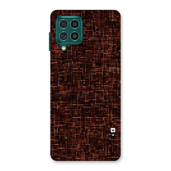 Criss Cross Brownred Pattern Back Case for Galaxy F62