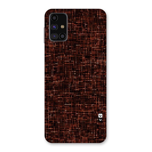 Criss Cross Brownred Pattern Back Case for Galaxy M31s