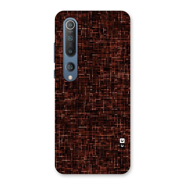 Criss Cross Brownred Pattern Back Case for Mi 10