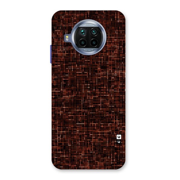 Criss Cross Brownred Pattern Back Case for Mi 10i