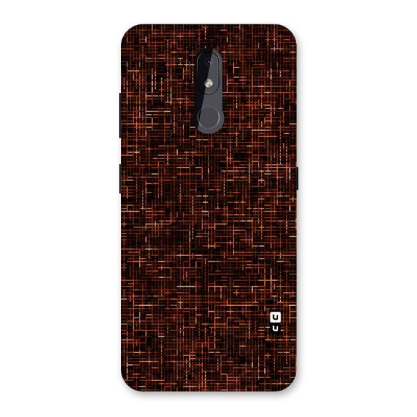 Criss Cross Brownred Pattern Back Case for Nokia 3.2