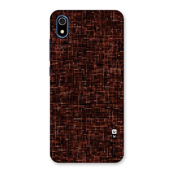 Criss Cross Brownred Pattern Back Case for Redmi 7A