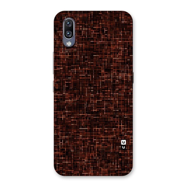 Criss Cross Brownred Pattern Back Case for Vivo NEX