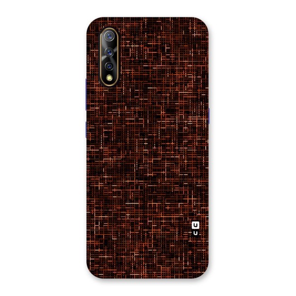 Criss Cross Brownred Pattern Back Case for Vivo S1