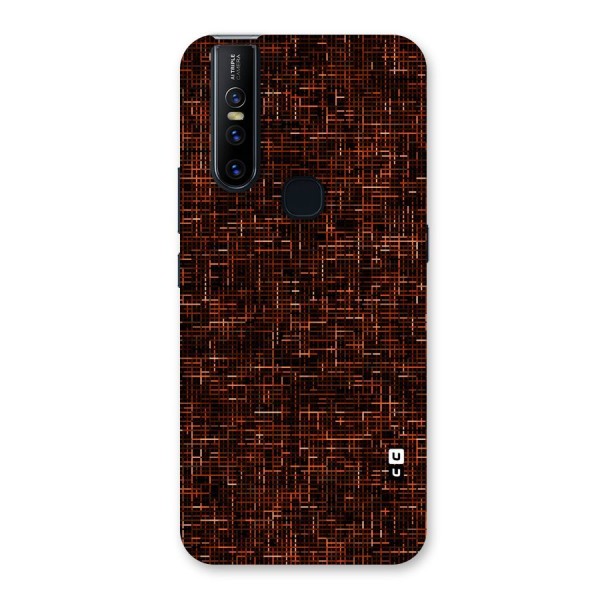 Criss Cross Brownred Pattern Back Case for Vivo V15