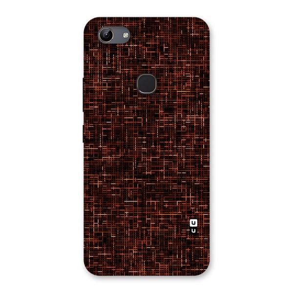 Criss Cross Brownred Pattern Back Case for Vivo Y81