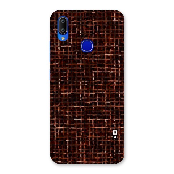 Criss Cross Brownred Pattern Back Case for Vivo Y91