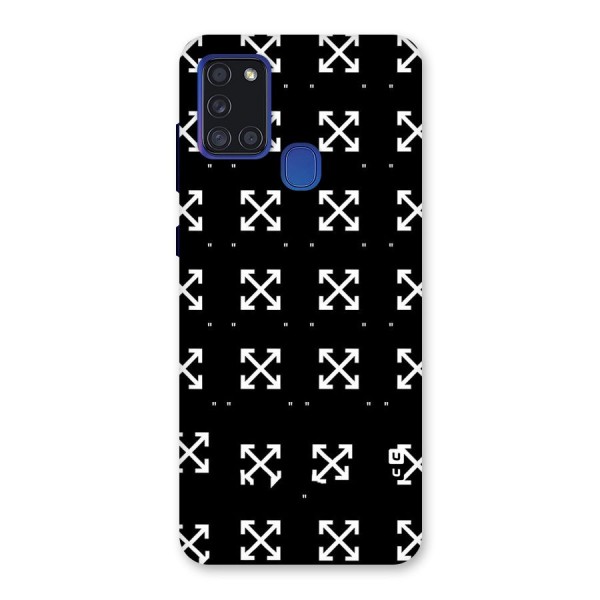 Cross Arrow Black Back Case for Galaxy A21s