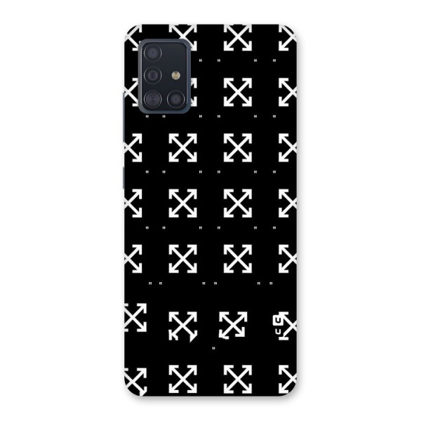 Cross Arrow Black Back Case for Galaxy A51