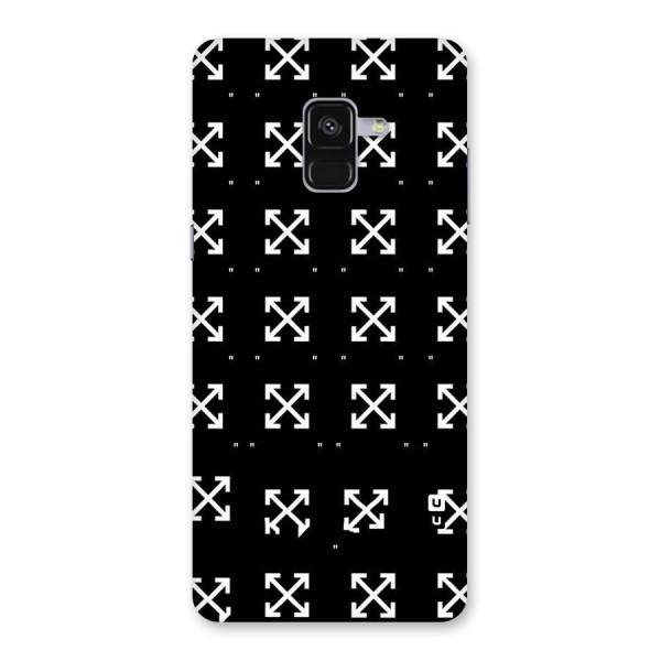 Cross Arrow Black Back Case for Galaxy A8 Plus