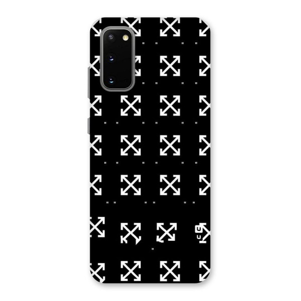 Cross Arrow Black Back Case for Galaxy S20