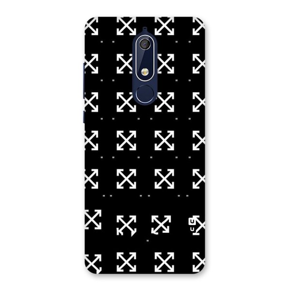 Cross Arrow Black Back Case for Nokia 5.1