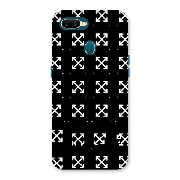 Cross Arrow Black Back Case for Oppo A12