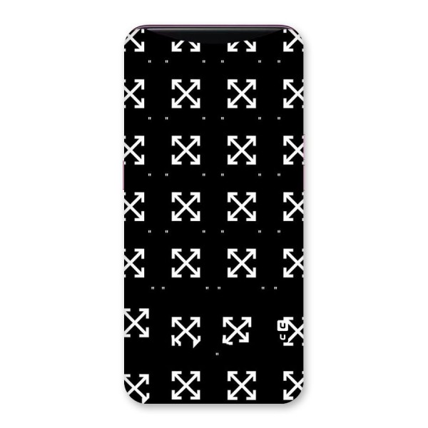 Cross Arrow Black Back Case for Oppo Find X