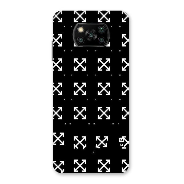 Cross Arrow Black Back Case for Poco X3