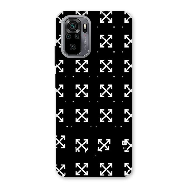 Cross Arrow Black Back Case for Redmi Note 10