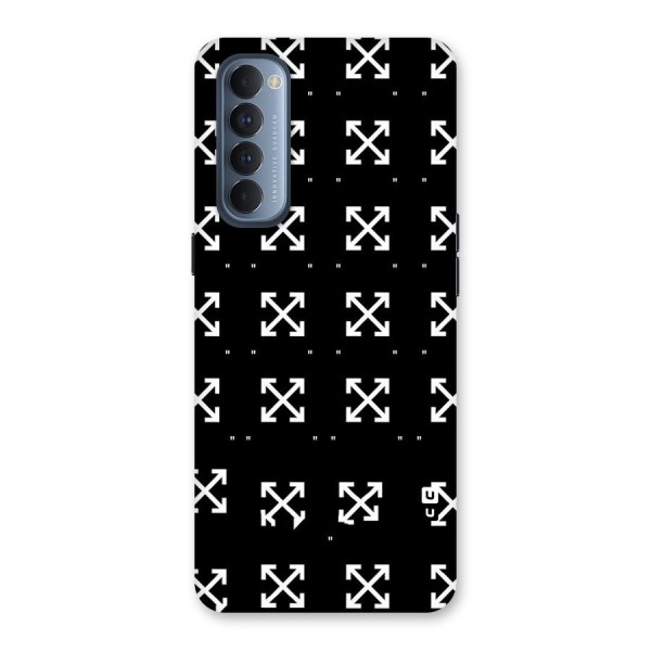 Cross Arrow Black Back Case for Reno4 Pro