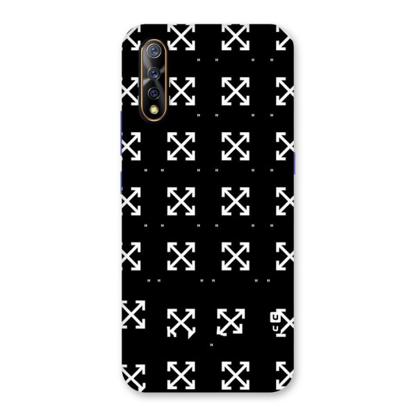 Cross Arrow Black Back Case for Vivo S1