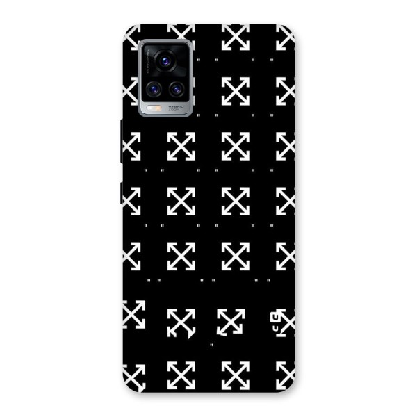 Cross Arrow Black Back Case for Vivo V20 Pro