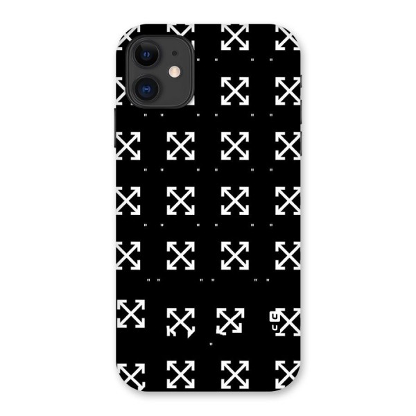 Cross Arrow Black Back Case for iPhone 11