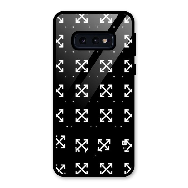 Cross Arrow Black Glass Back Case for Galaxy S10e