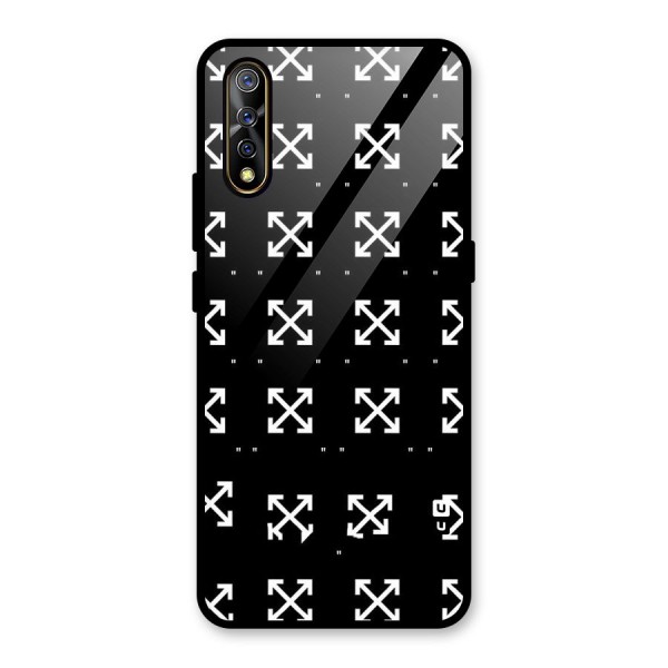 Cross Arrow Black Glass Back Case for Vivo Z1x